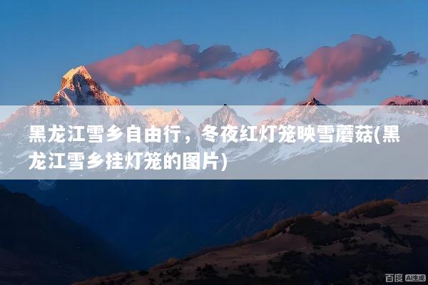 黑龙江雪乡自由行，冬夜红灯笼映雪蘑菇(黑龙江雪乡挂灯笼的图片)